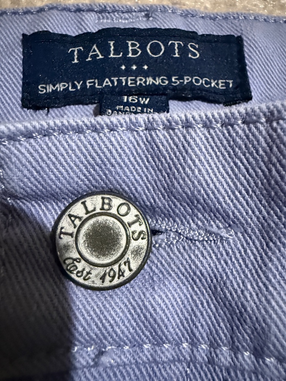 Talbots Light Dusty Blue Jeans - Picture 4 of 7